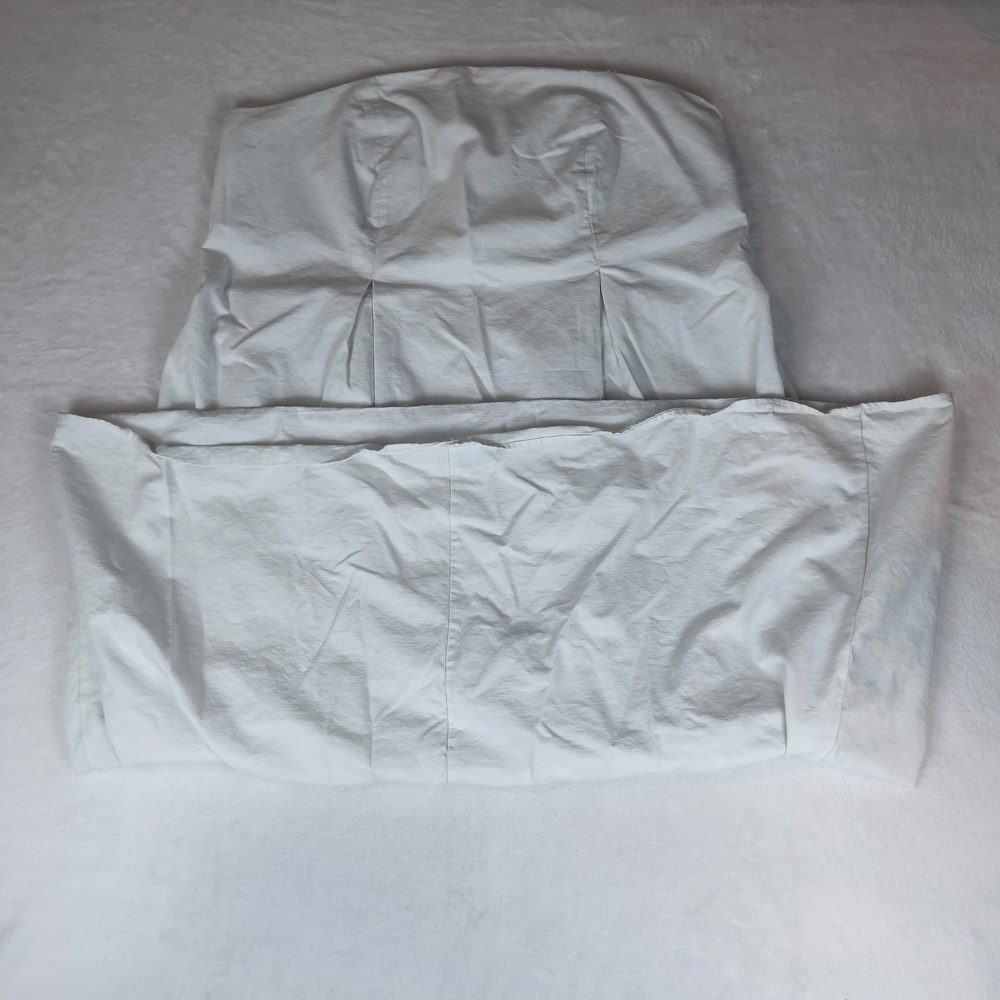 Future Collective Strapless Dress Womens Size 20 White Solid Lined Side Zipper
